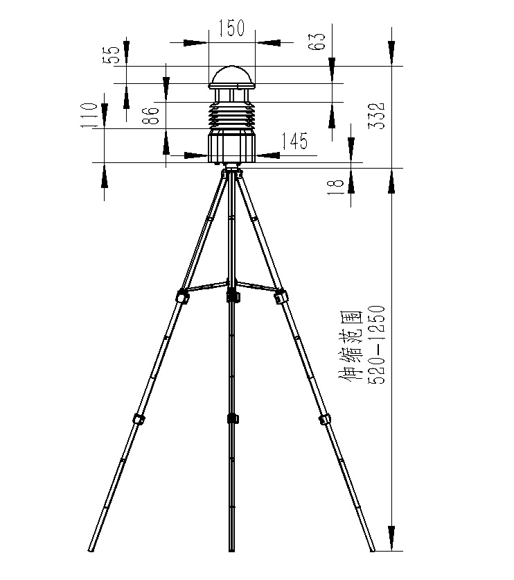 Modular Weather Station Product Dimensions