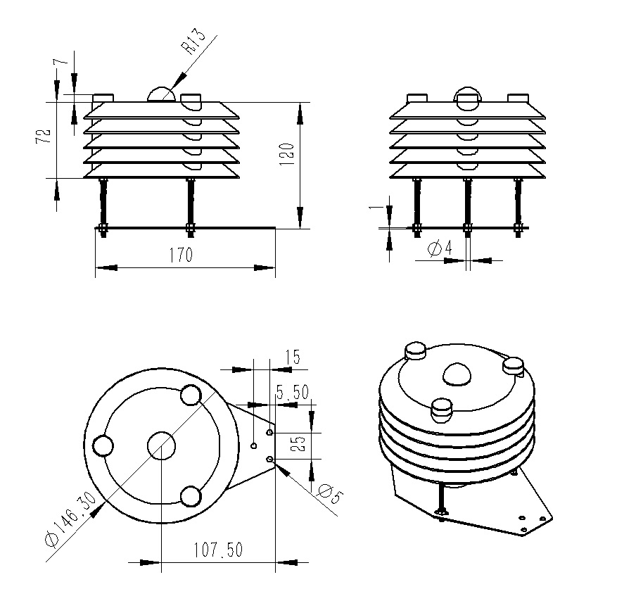 Light sensor product dimensions