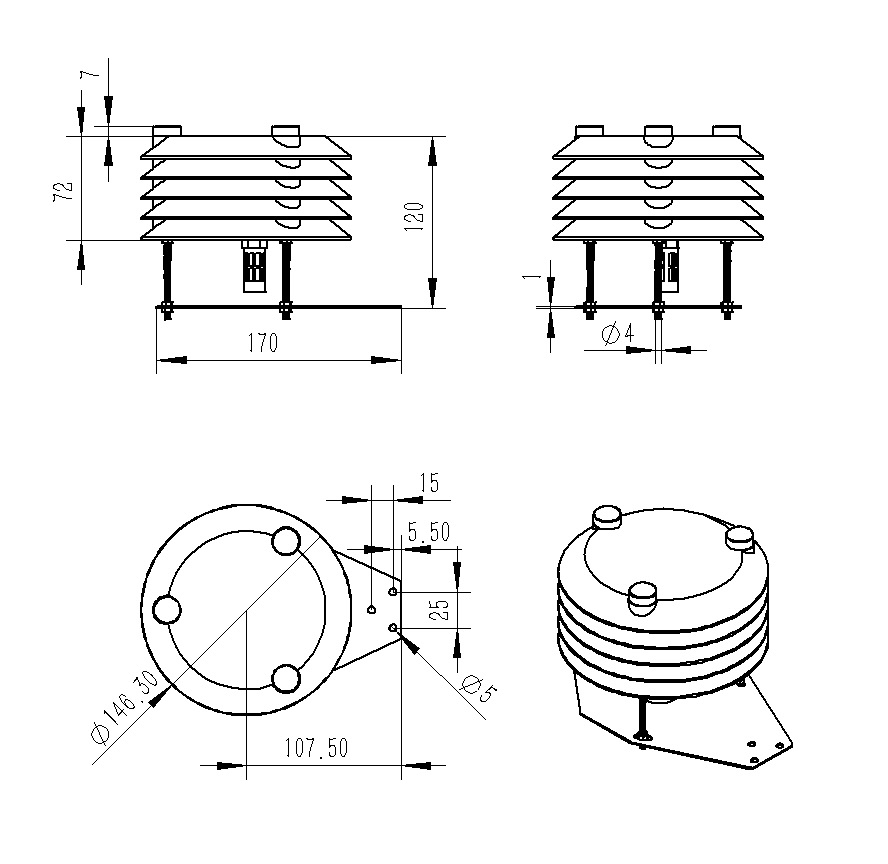 Noise Sensor Product Dimensions