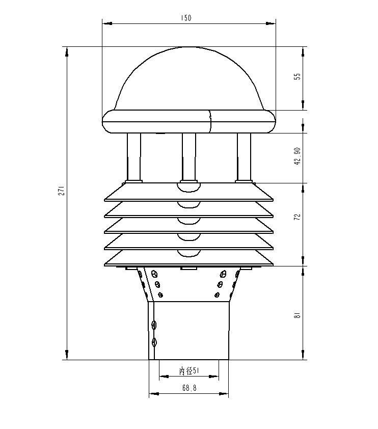 Micro weather sensor product dimensions