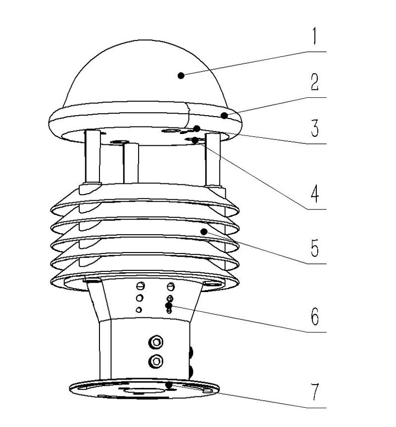 Micro weather sensor product structure diagram