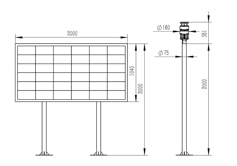 Negative oxygen ion monitoring station product dimensions